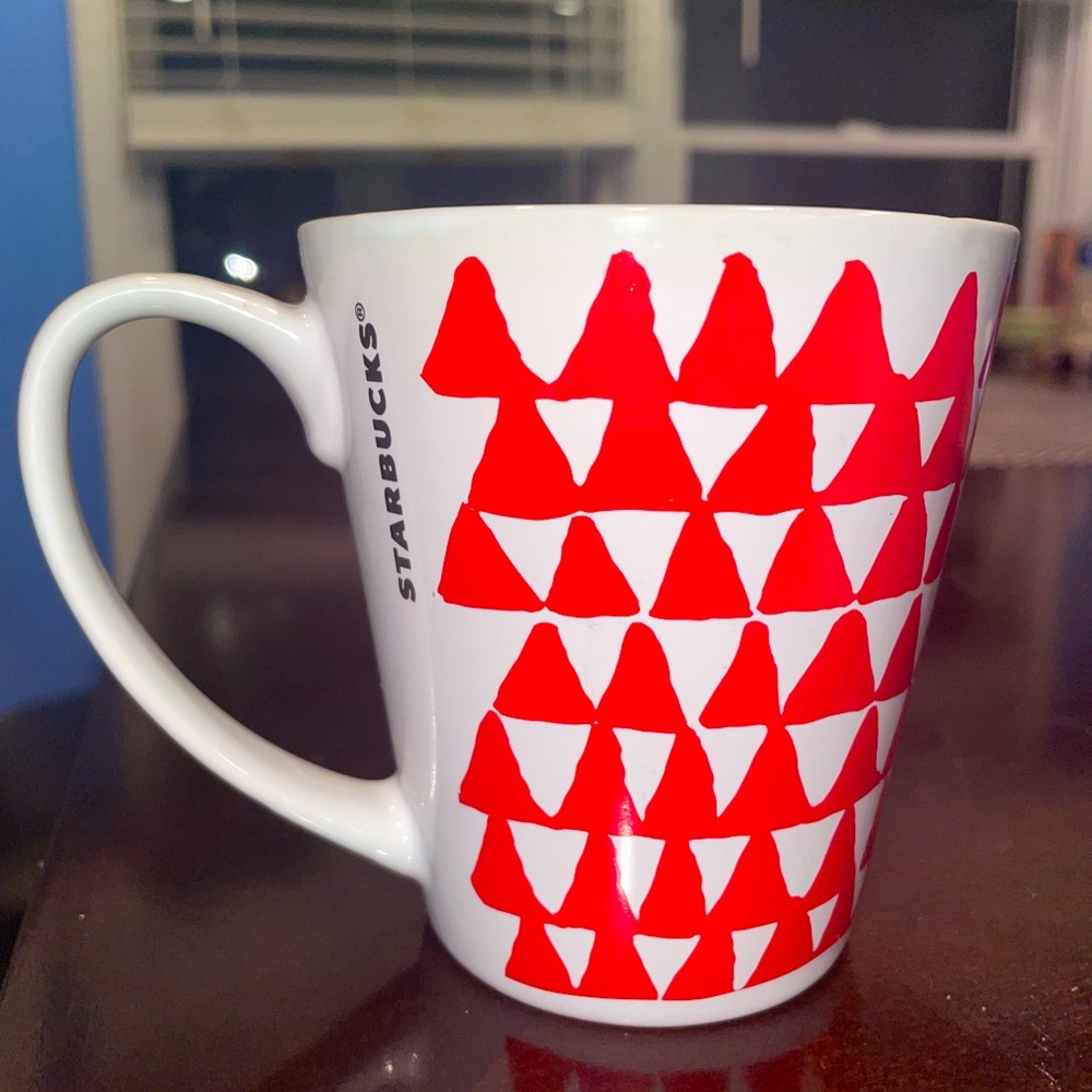 Starbucks 2016 Christmas Holiday Red Triangle Mug